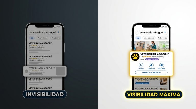 Comparativa de visibilidad en Google Business